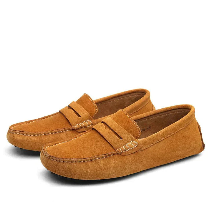 Herren Italienische Wildleder Loafer Slip-On – Elegante Freizeitschuhe