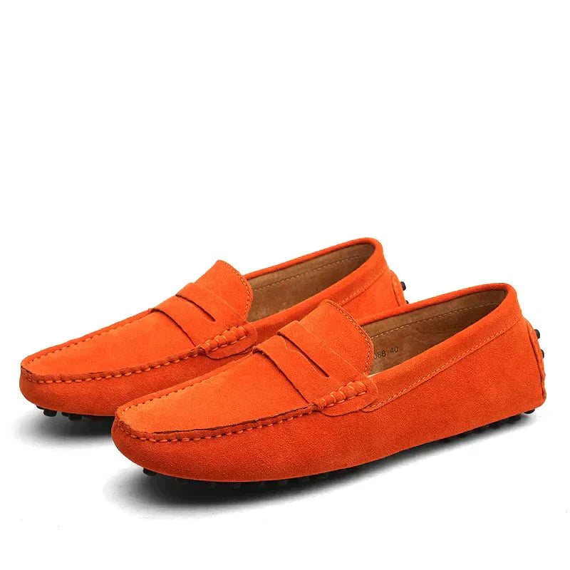 Herren Italienische Wildleder Loafer Slip-On – Elegante Freizeitschuhe