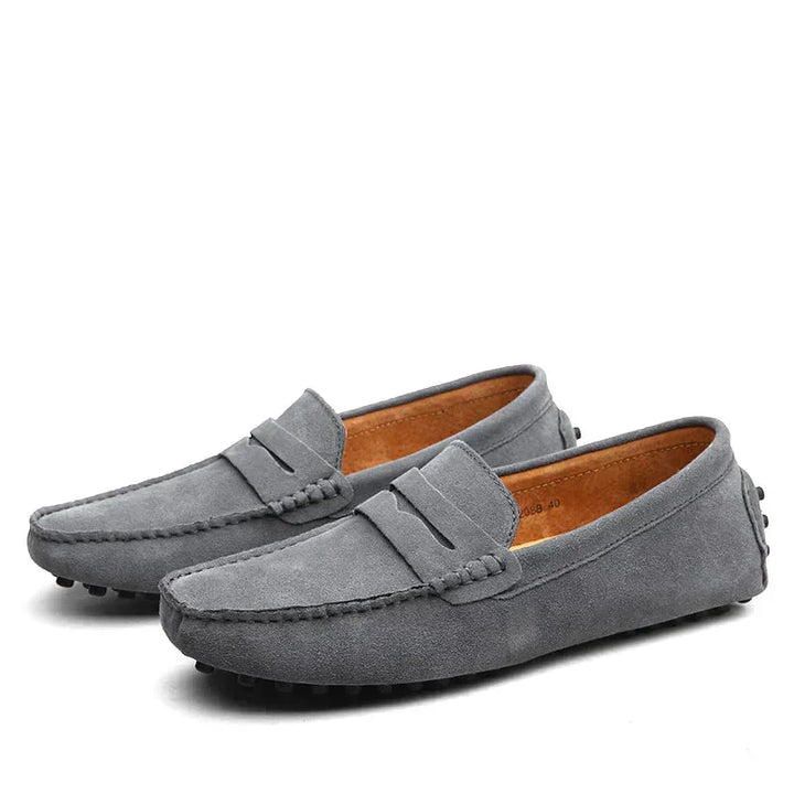 Herren Italienische Wildleder Loafer Slip-On – Elegante Freizeitschuhe