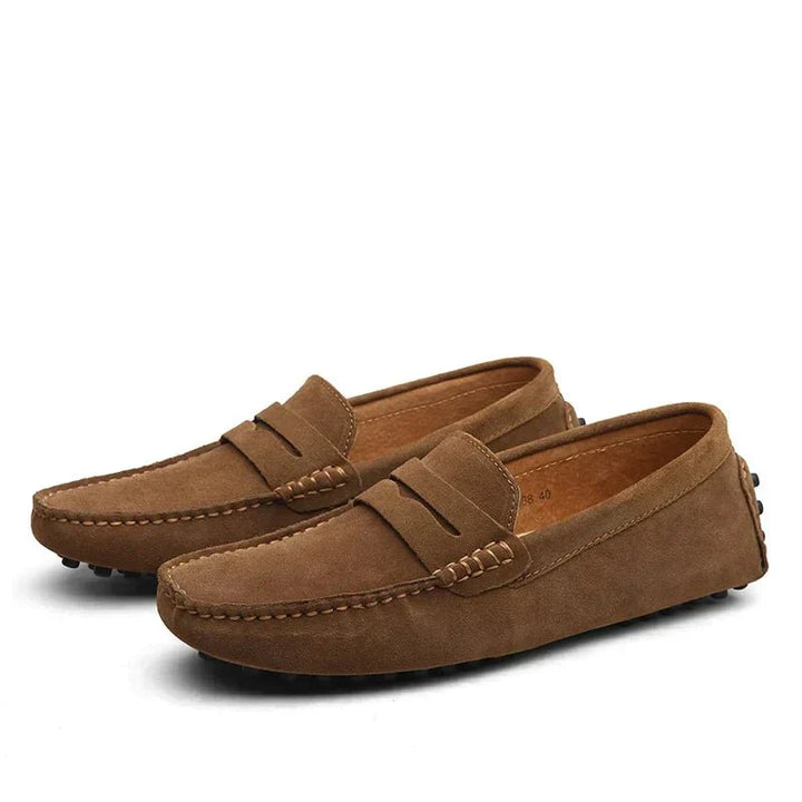 Herren Italienische Wildleder Loafer Slip-On – Elegante Freizeitschuhe