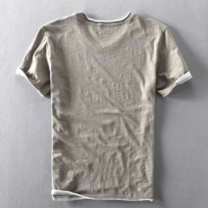 Herren Rundhals Enganliegendes T Shirt