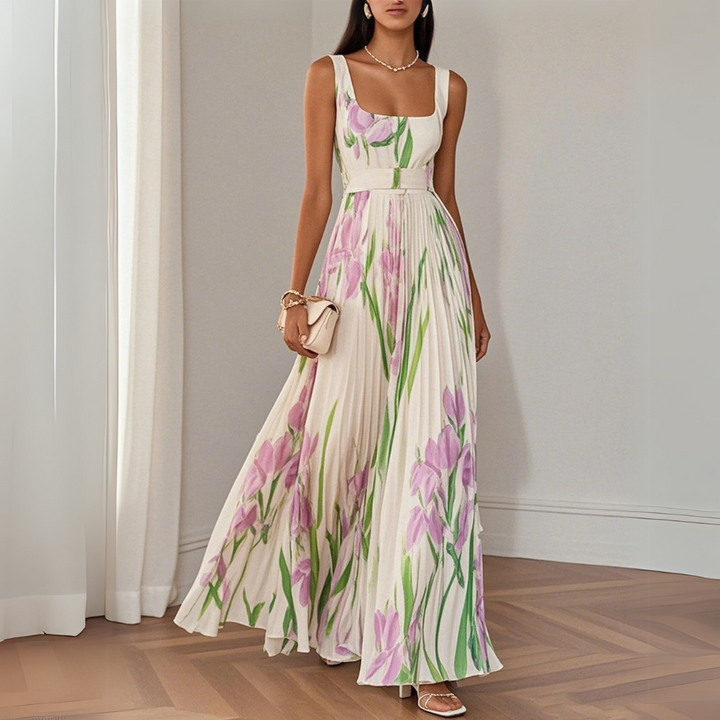 Revina | Elegantes Maxikleid mit Blumenmuster