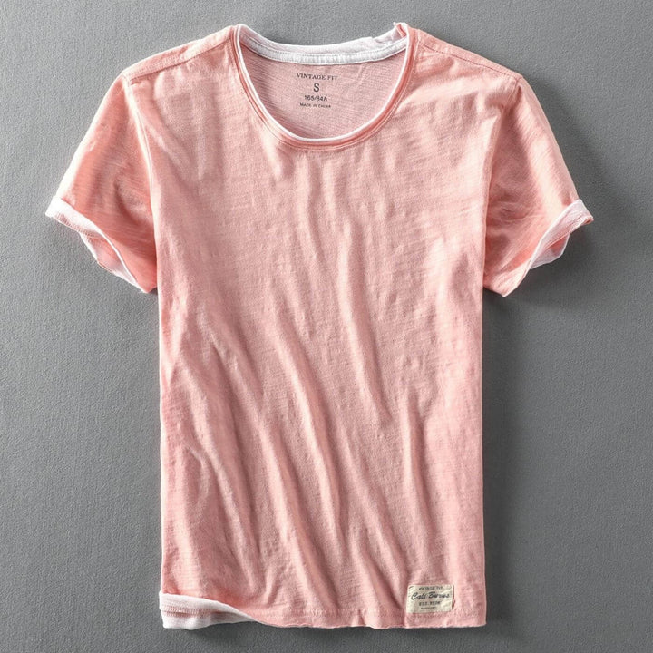 Herren Rundhals Enganliegendes T Shirt