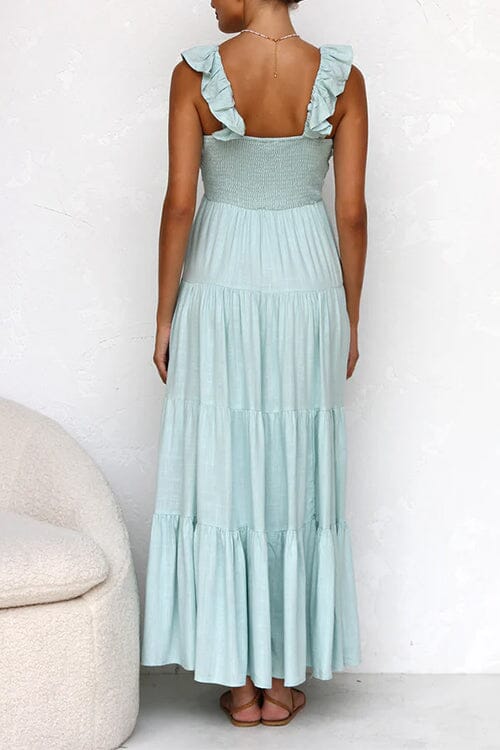 Maxikleid Mit V Ausschnitt Für Damen