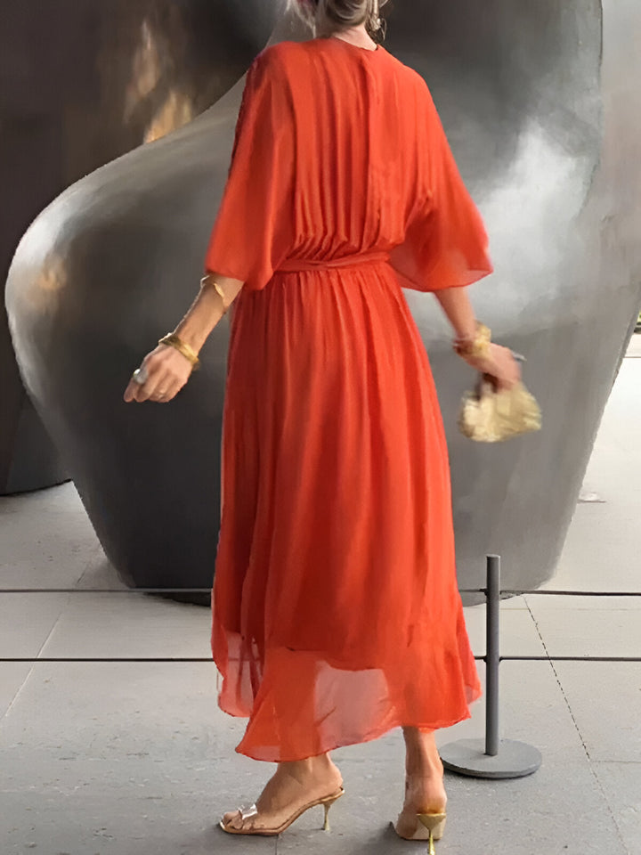 Damen Chiffon Wickelkleid Für Partys