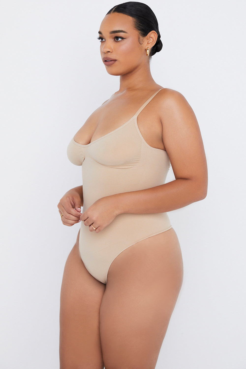 Sculpting Full Brief Bodysuit – Almond