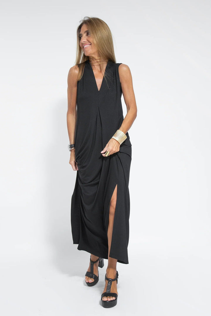 Carmela | Elegantes langes Kleid mit Strickjacke