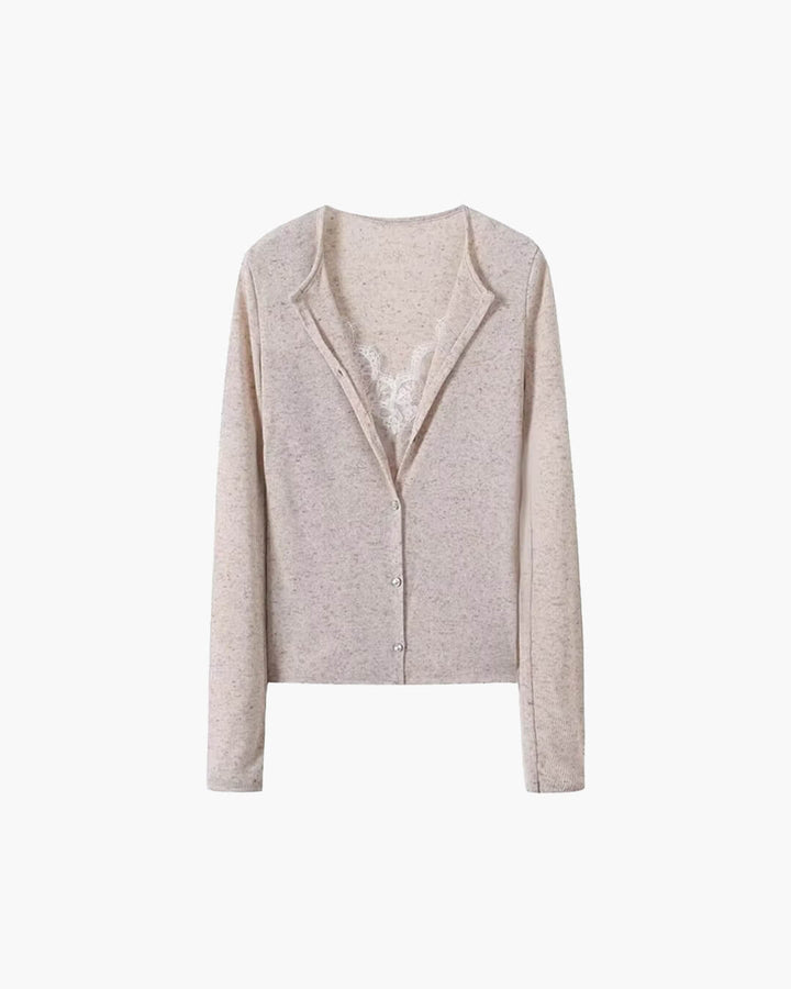 Ada Oberteil mit Spitzenbesatz und Paneelen