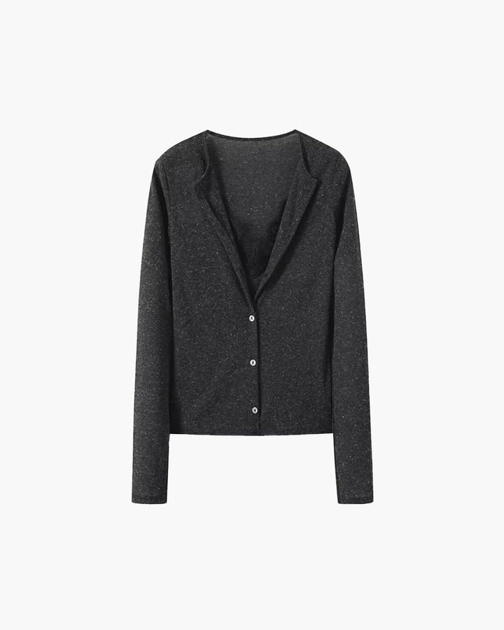 Ada Oberteil mit Spitzenbesatz und Paneelen