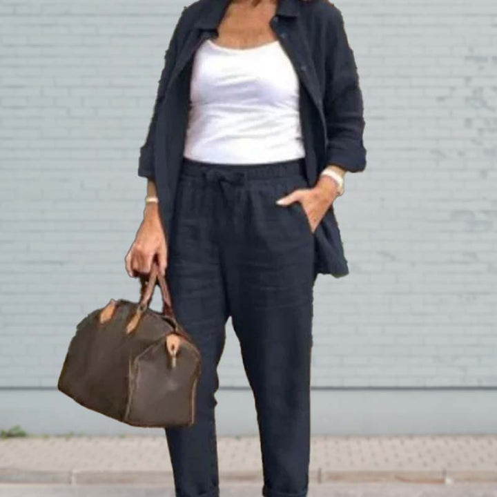 Damen Hemd Und Hosen Set