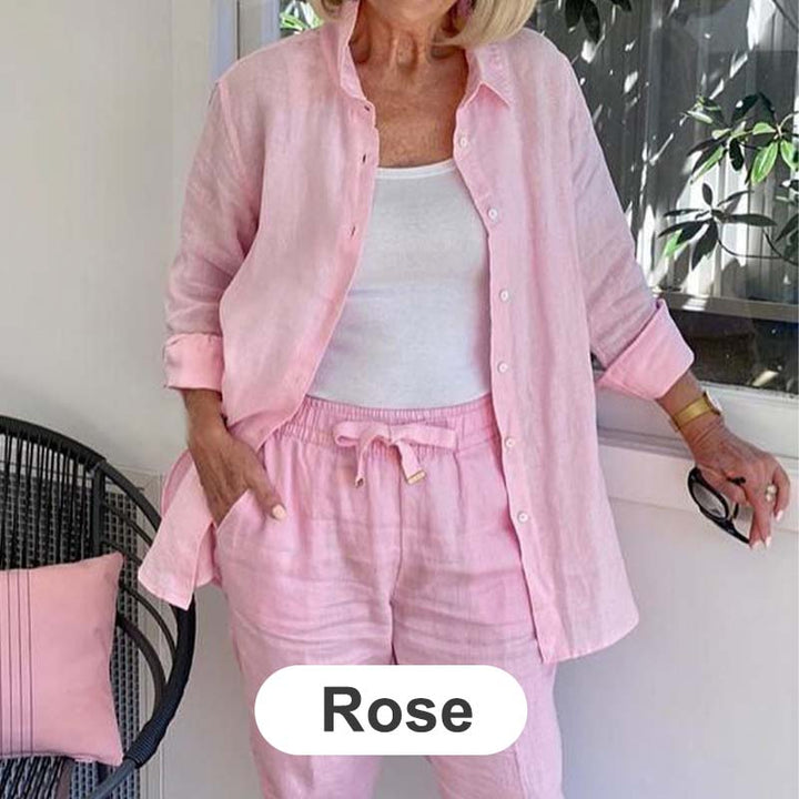 Damen Hemd Und Hosen Set
