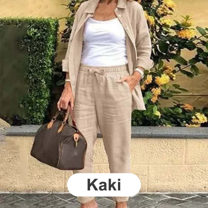 Damen Hemd Und Hosen Set