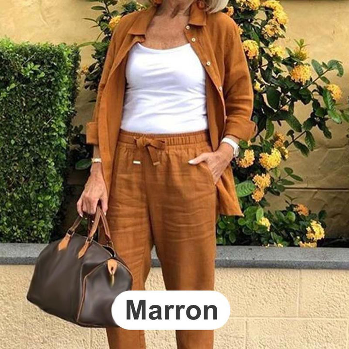 Damen Hemd Und Hosen Set