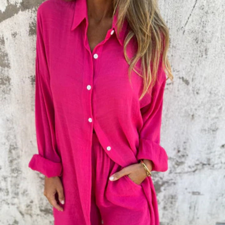 Damen Hemd und Shorts Set