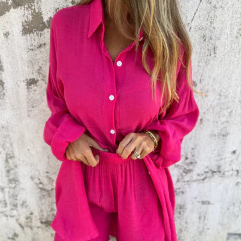Damen Hemd und Shorts Set
