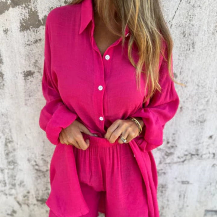 Damen Hemd und Shorts Set