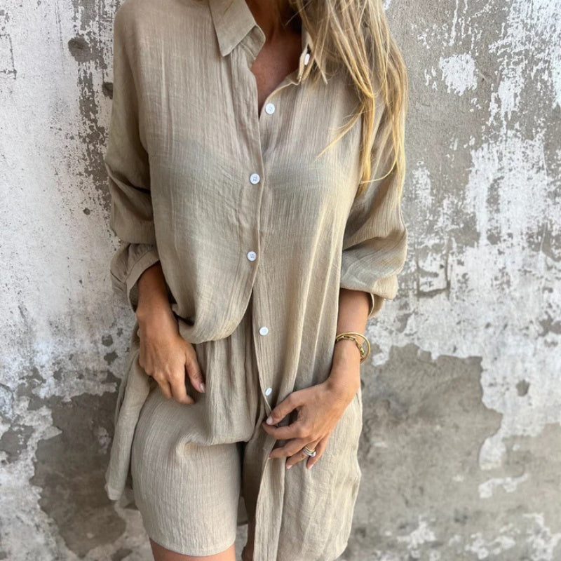 Damen Hemd und Shorts Set