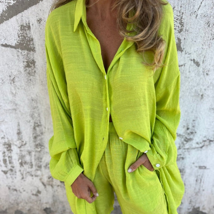 Damen Hemd und Shorts Set