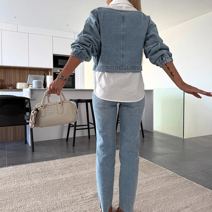 Damen Zweiteiliges Jeans Set