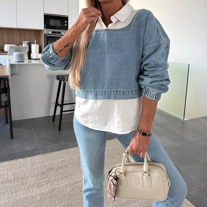 Damen Zweiteiliges Jeans Set