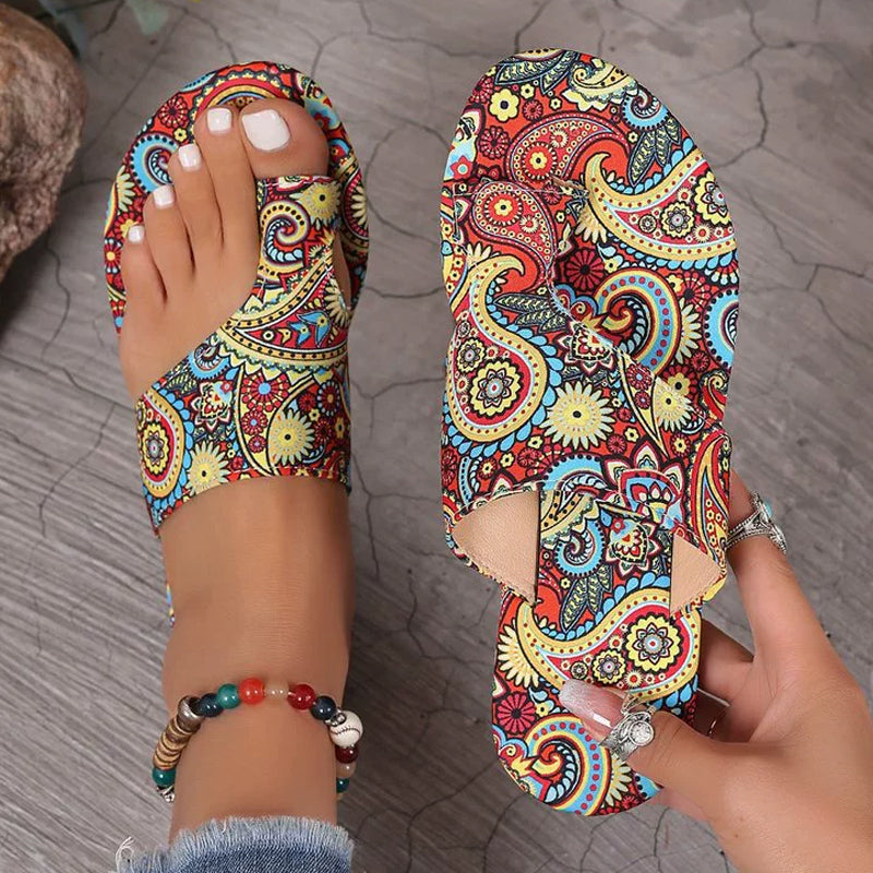 Damen Blumen Flache Slipper