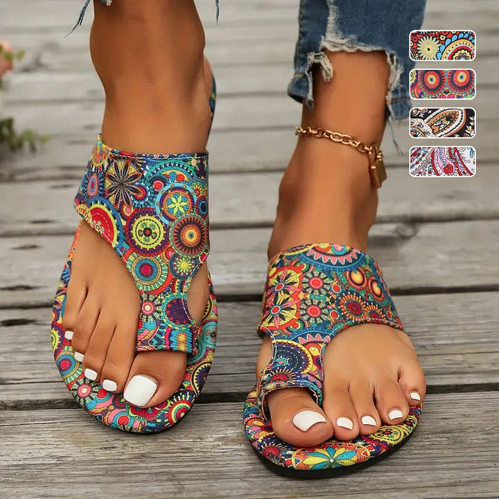 Damen Blumen Flache Slipper