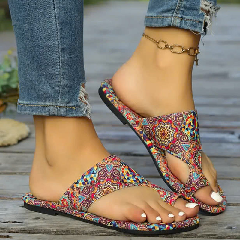 Damen Blumen Flache Slipper