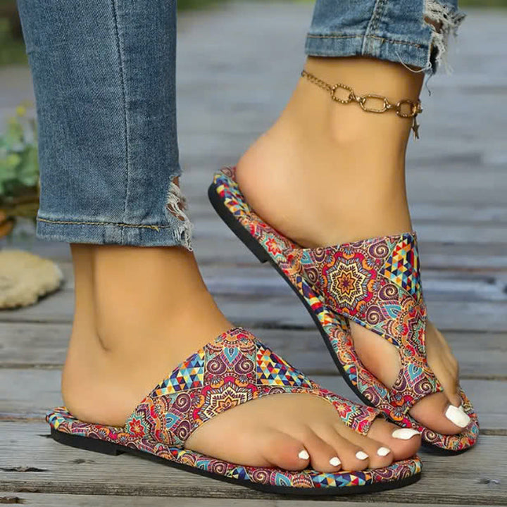 Damen Blumen Flache Slipper