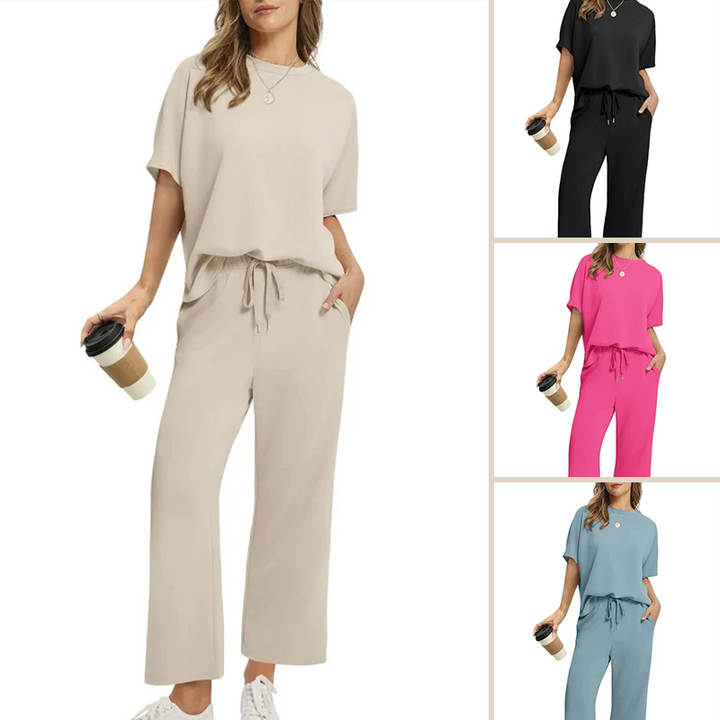 🌸Neu eingetroffen 50 % RABATT💖 Weiches, lässiges Oberteil und Hose für Damen