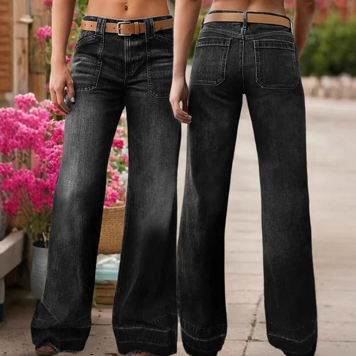 Damen Vintage Weit Geschnittene Jeans – Hochbund Locker Denim Hose