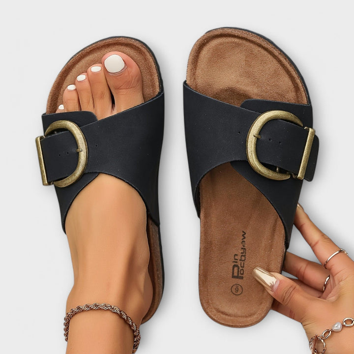 Damen Sandalen mit Lederriemen