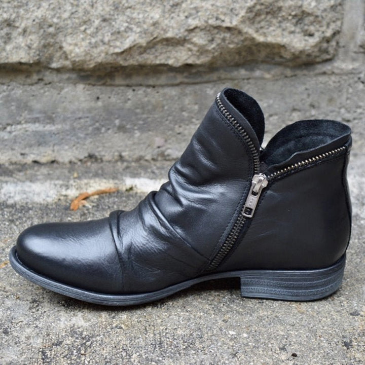 Sanne| Elegante Damen Lederstiefel – stylisch & bequem | Trend-Stiefelette für Herbst & Winter