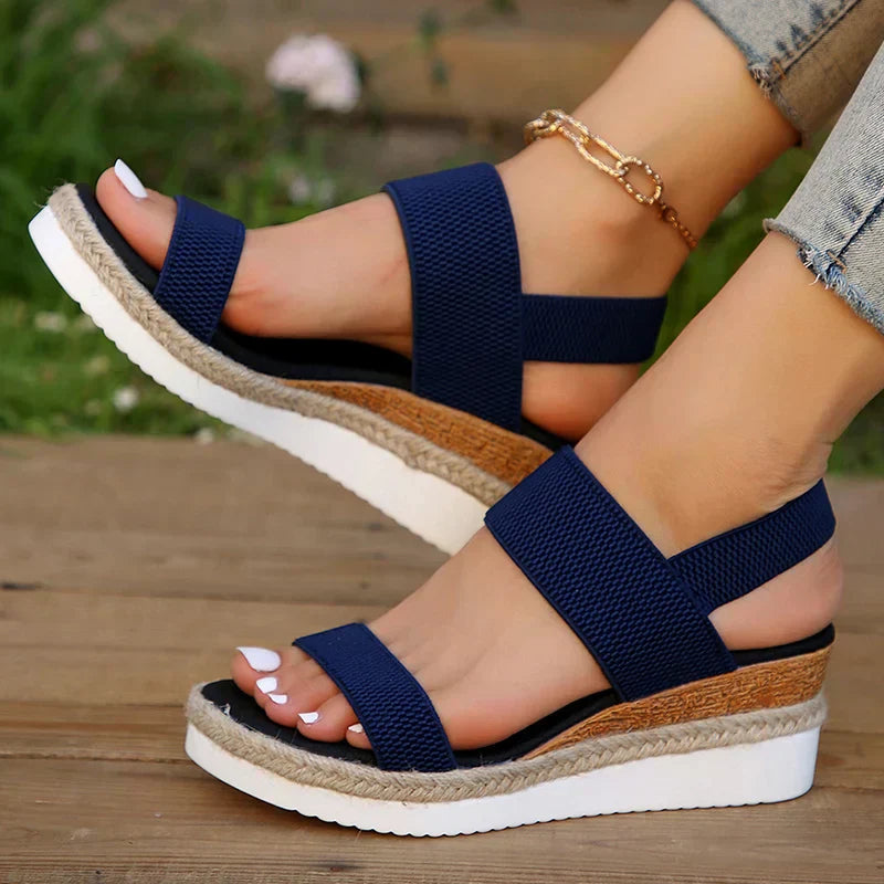 Damen Plattform Sandalen Mit Fußstütze